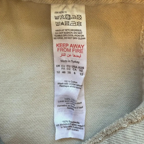 NWOT PrettyLittleThing Wide Leg Cargo Pants Women's 8 Tall Tan High Rise Neutral - Picture 13 of 13